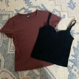 SOLD // 2 pack ribbed crop tops